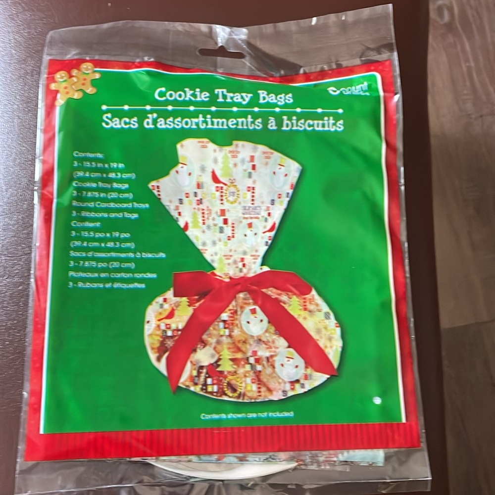 Christmas Cookie Treat Tray Bags Kit 3 Count
